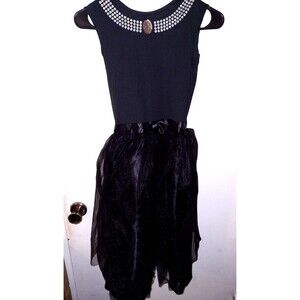 Girls size 10-12 Costume Dress  Black Sparkly